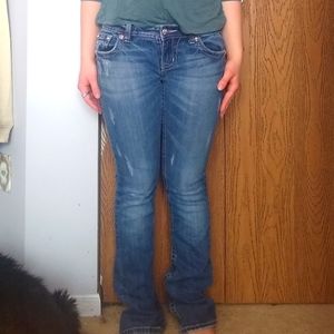 Miss Me Peace Sign Jeans